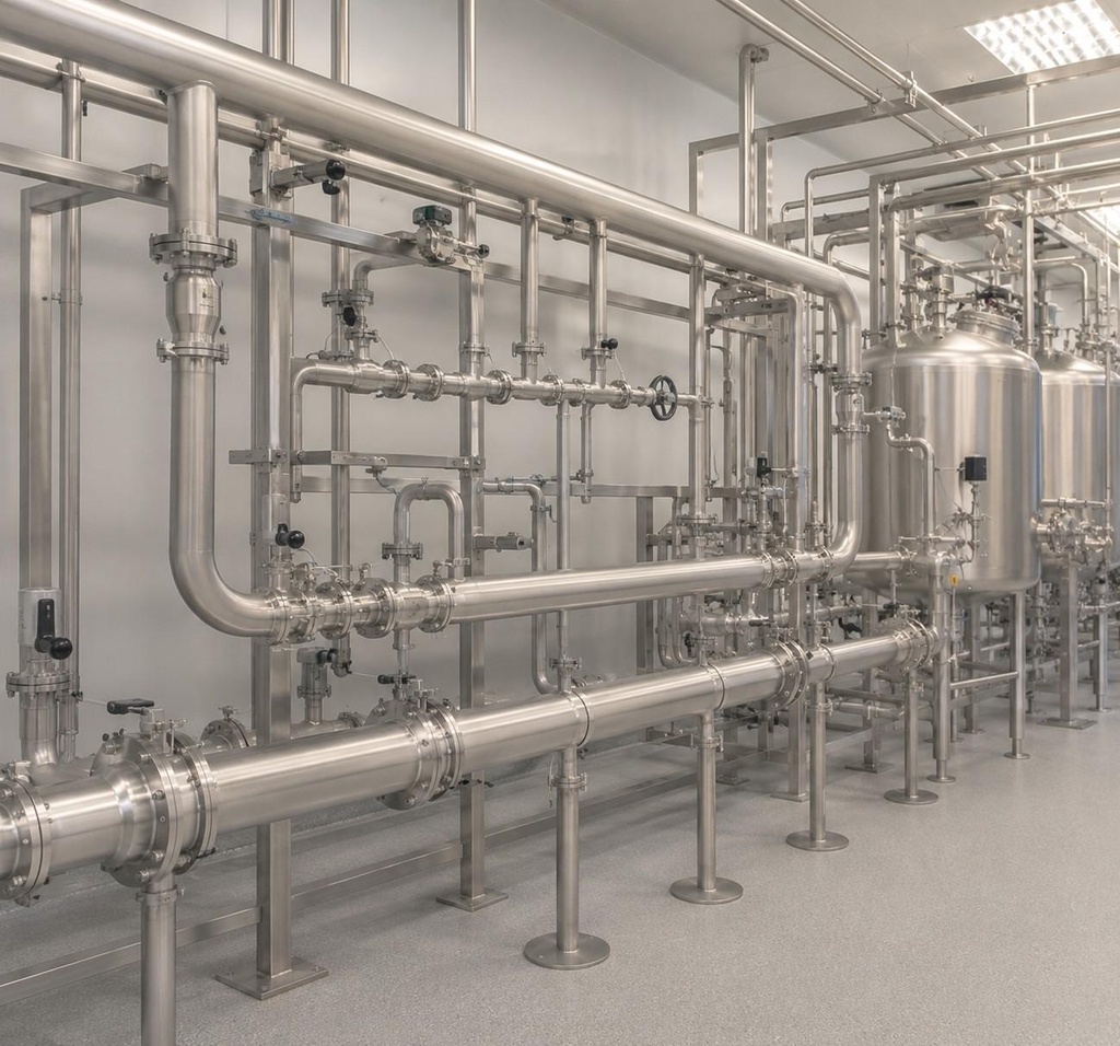 Hygienic gas and liquid pipelines